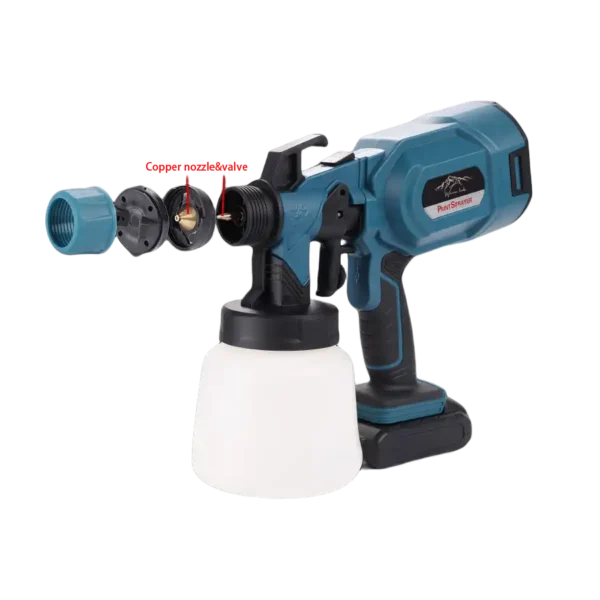 24V Battery Powered Automatic HVLP Cordless Paint Sprayer Gun - Imagen 5
